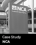Office signage at NCA